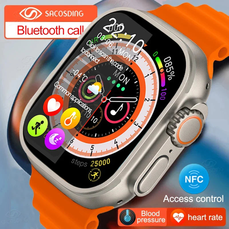 Y80 Ultra Smart Watch With 8 Straps 2.02inch Special Package Smartwatch