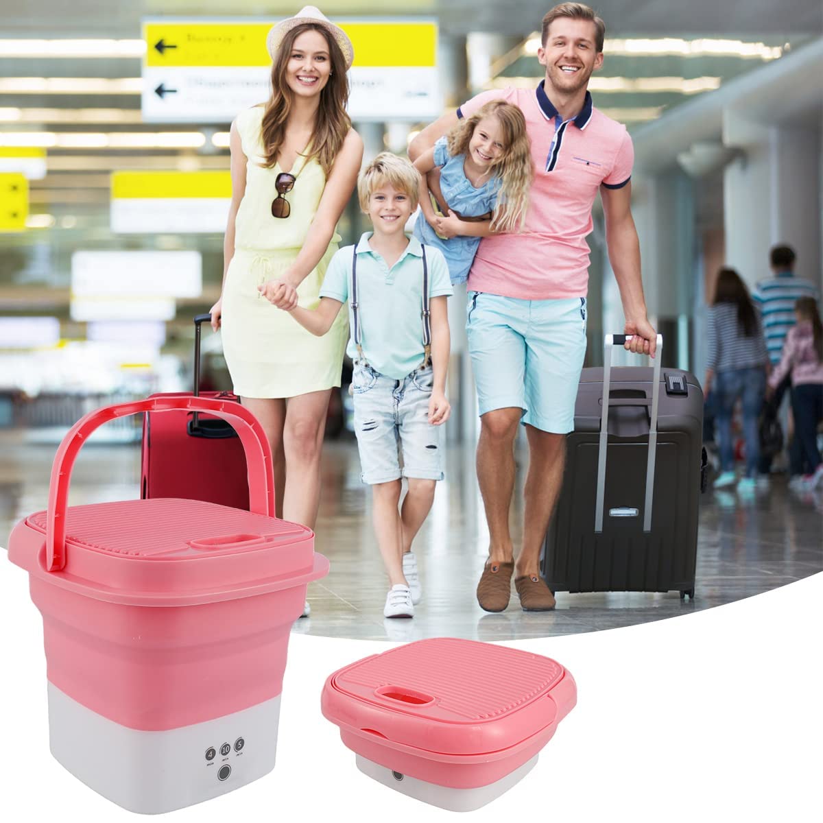 Portable Mini Folding Washing and Spin Dryer Machine (Free home delivery)