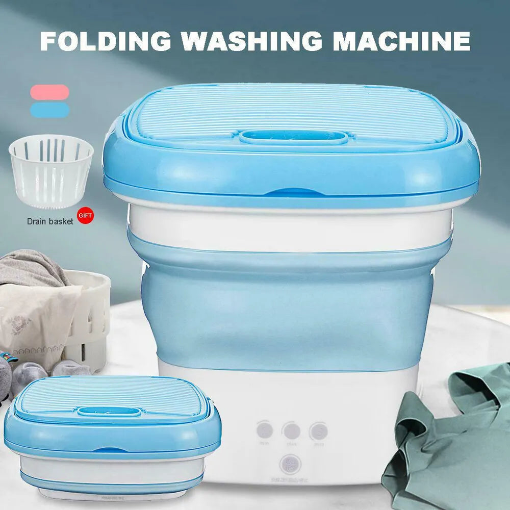 Portable Mini Folding Washing and Spin Dryer Machine (Free home delivery)