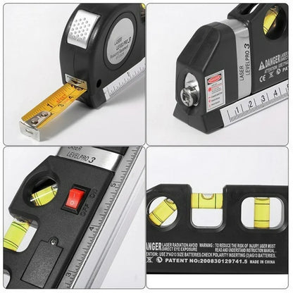 Imported 5 in 1 Multi Purpose Laser Level Pro 3 Leveler Scale