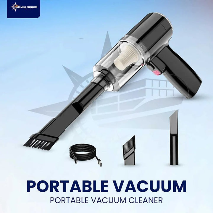 Portable Car Vacuum Cleaner 120W – High Power Handheld Car & Home Cleaner with Washable HEPA Filter